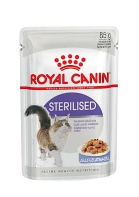 Nəm yem qısırlaşdırılmış pişiklər üçün Royal Canin Sterelised Jelly 85 q
