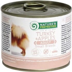 Konserv yem Nature's Protection Adult, hind quşu və alma ilə, 200 q