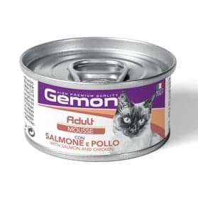 Paştet Gemon Adult Mousse Con Salmone e Pollo With Salmon And Chicken pişiklər üçün 85 q