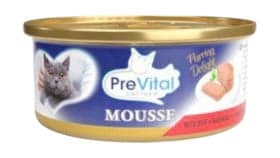 Pişiklər üçün paştet Prevital Cat Mousse Mal əti ilə, 85 q