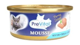 Pişiklər üçün paştet Prevital Cat Mousse Tuna balığı ilə, 85 q