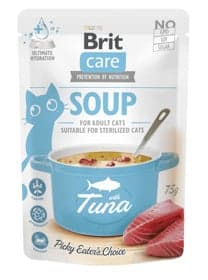 Nəm yem Brit Care Soup pişiklər üçün, tuna balığı ilə şorba 75 q