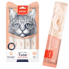 Pişiklər üçün məzə Wanpy Creamy Treat, tuna ilə qızılbalıq, 1 əd