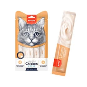 Pişiklər üçün məzə Wanpy Creamy Treat, toyuq və krab ilə, 1 əd