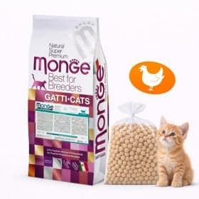 Quru yem Monge Best for Breeders, pişik balaları üçün, toyuq əti ilə, 1 kq