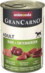 İtlər üçün konserv Animonda Gran Carno, ördək ürəyi və mal əti, 400 q