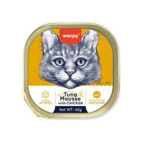 Nəm yem-mus pişiklər üçün tuna və toyuq ilə Wanpy 40 q
