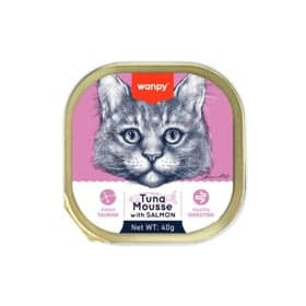 Nəm yem-mus pişiklər üçün tuna və qızılbalıq ilə Wanpy 40 q