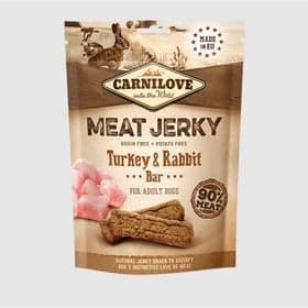 İtlər üçün qəlyanaltı Carnilove Meat Jerky Turkey & Rabbit, hinduşka və dovşan əti ilə, 100 q