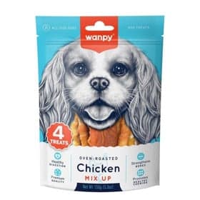 İtlər üçün sümük Wanpy Oven-Roasted Chicken Mix Up, 150 q