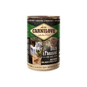 Yetkin itlər üçün konserv Carnilove Duck & Pheasant, ördək və qırqovul əti ilə, 400 qr