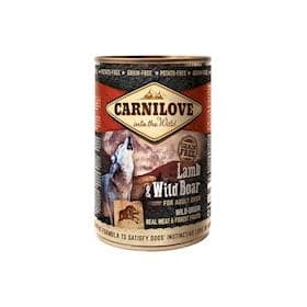 İtlər üçün konserv Carnilove Lamb & Wild Boar, quzu və qaban əti ilə, 400 qr