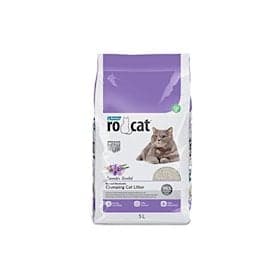 Topalaşan doldurucu Ro Cat Clumping Cat Litter pişiklər üçün, lavanda ətiri ilə, 5 l