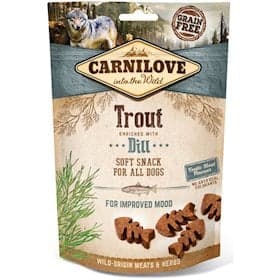 Bütün itlər üçün forel balıqlı qəlyanaltı Carnilove, 100 q