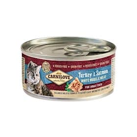 Konserv Carnilove Cat Turkey&Salmon yetkin pişiklər üçün, hind quşu və qızılbalıq ilə, 100 q