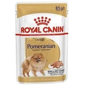 Nəm yem Royl Canin Pomeranian Adult, pomeranian şpitz cinsli itləri üçün, 85 qr