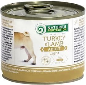 Konserv yem Nature's Protection Adult hinduşka əti və quzu əti ilə, 200 q