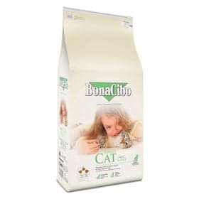 Quru yem BonaCibo Adult, yetkin pişiklər üçün, quzu əti və düyü ilə, 1 kq
