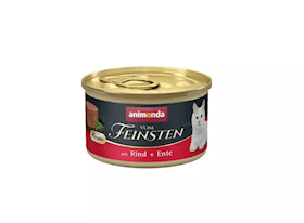 Konserv Animonda Vom Feinsten Adult Cat Mousse yetkin pişiklər üçün, mal və ördək əti ilə, 85 q