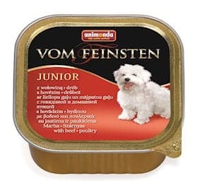 Konserv Animonda Vom Feinsten Junior mal ətiylə və ev quşu əti ilə küçüklər və juniorlar üçün 150 q