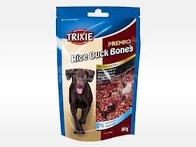 Məzələr itlər üçün Trixie Premio Rice Duck Bones Düyü və ördək 80 q